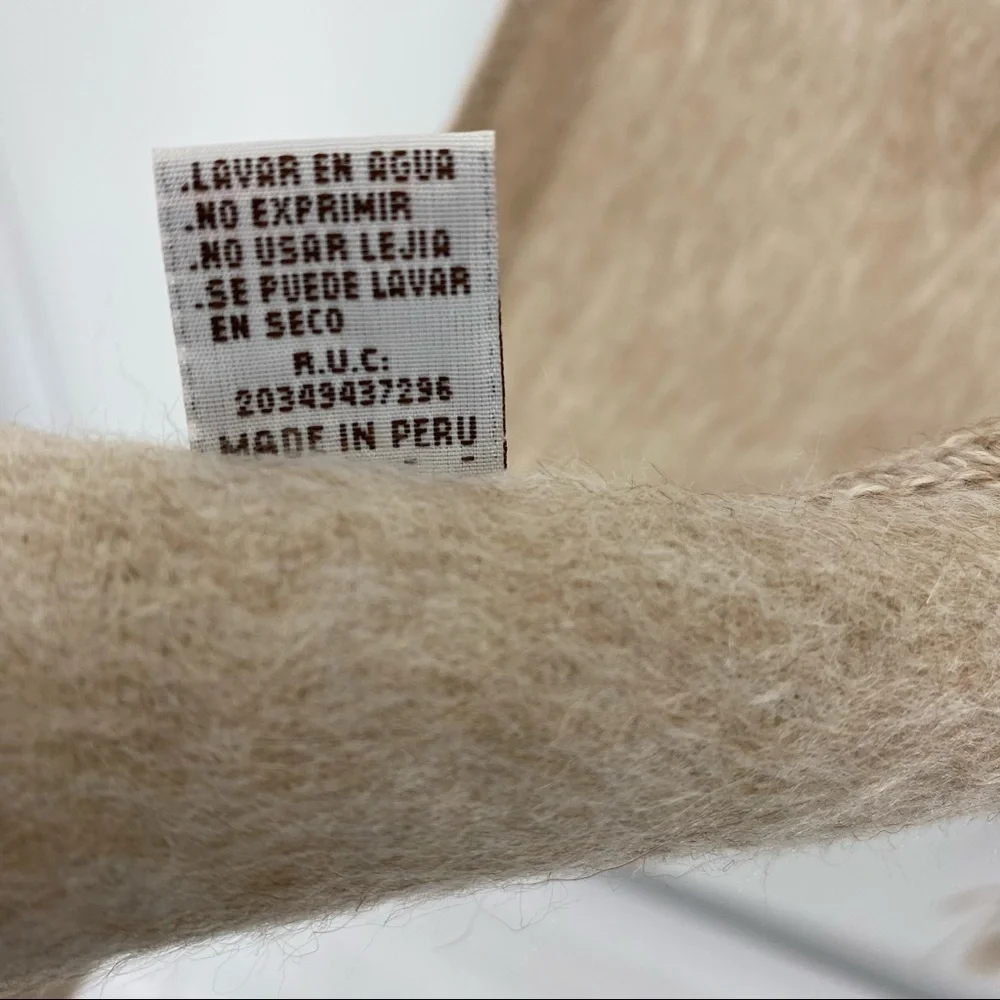 Alpaca Camaro Beige Scarf 74x9‎